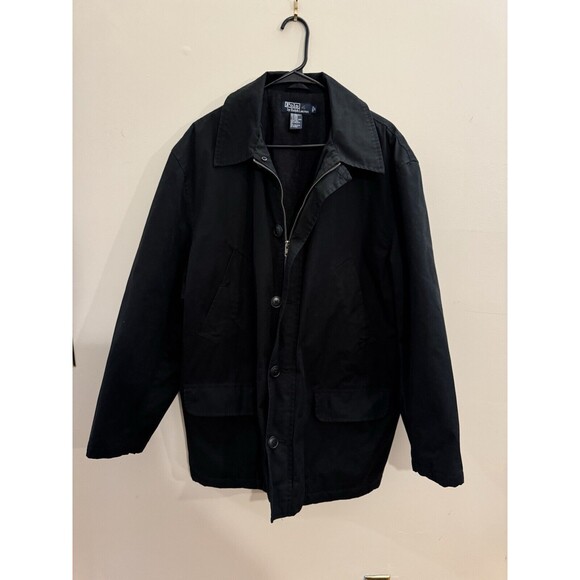Polo Ralph Lauren Other - Vintage Polo Ralph Lauren Coat Men Black Field Barn Utility Jacket Work Chore XL